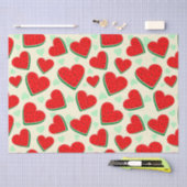 スイカハートバレンタインズデイフリーパレスチナ 薄葉紙 (クラフト)