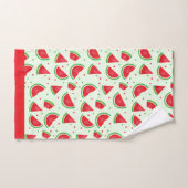 スイカパターンフルーツメロンライトグリーンレッド バスタオルセット (ハンドタオル)