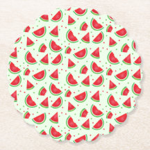 スイカパターンフルーツ夏期ライトグリーン