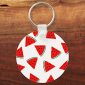 スイカパターン三角形 キーホルダー (正面)