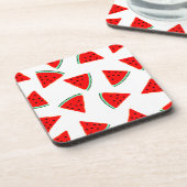 スイカパターン三角形 コースター (左側)