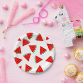 スイカパターン三角形 ペーパープレート (パーティー)