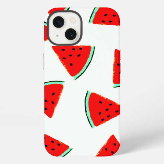 スイカパターン三角形 iPhoneケース (裏面)