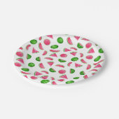 スイカパターン夏のカッコいいの誕生会 ペーパープレート (アングル)