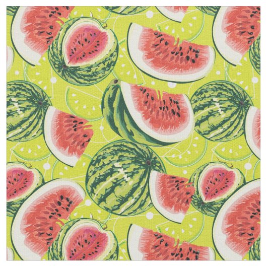 スイカパターン2 ファブリック (クローズアップ)
