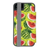スイカパターン2 INCIPIO iPhoneウォレットケース (フォリオ裏面)