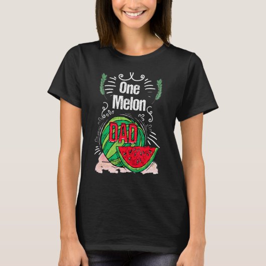 スイカパパサマーメロン果実父の日 Tシャツ (正面)