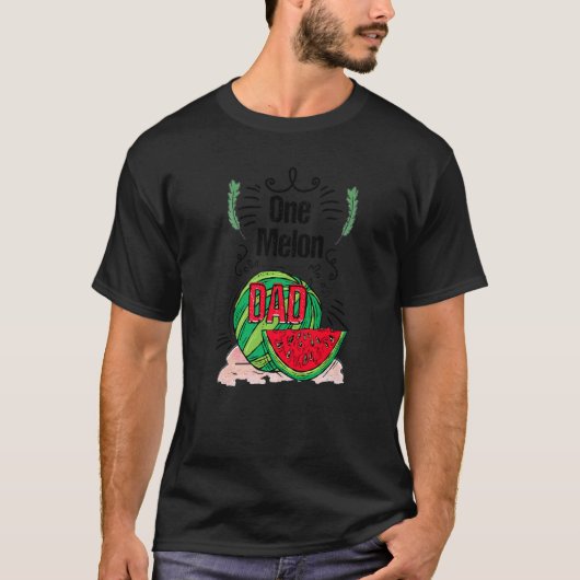 スイカパパサマーメロン果実父の日 Tシャツ (正面)
