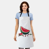 スイカパレスチナ エプロン (着用した状態)