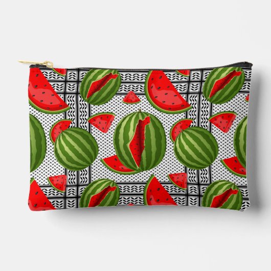 スイカパレスティナのマップスライス アクセサリーポーチ (正面)