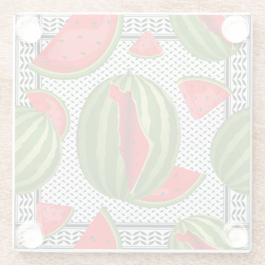 スイカパレスティナのマップスライス ガラスコースター (裏面)