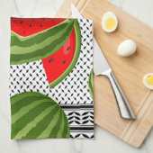 スイカパレスティナのマップスライス キッチンタオル (四つ折り)