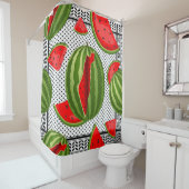 スイカパレスティナのマップスライス シャワーカーテン (インサイチュ)