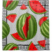 スイカパレスティナのマップスライス シャワーカーテン (正面)