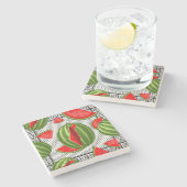 スイカパレスティナのマップスライス ストーンコースター (横)