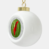 スイカパレスティナのマップスライス セラミックボールオーナメント (右)