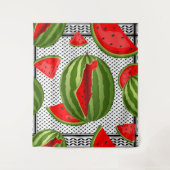 スイカパレスティナのマップスライス タペストリー (正面)