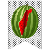 スイカパレスティナのマップスライス バンティングフラッグ (第2の旗)