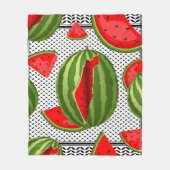 スイカパレスティナのマップスライス フリースブランケット (正面)