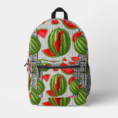 スイカパレスティナのマップスライス プリントバックパック (正面)