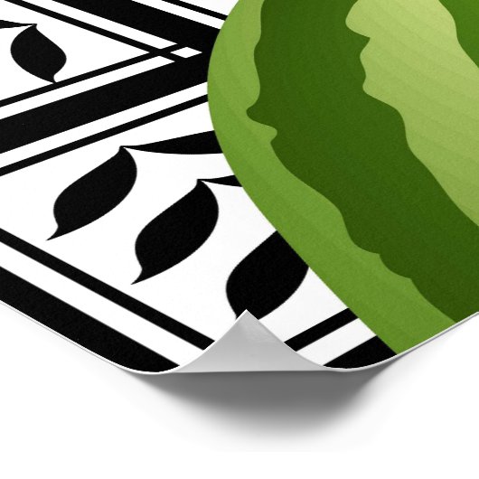 スイカパレスティナのマップスライス ポスター (角)