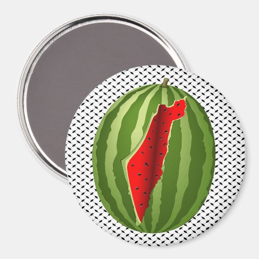 スイカパレスティナのマップスライス マグネット (正面/裏面)