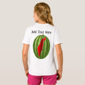 スイカパレスティナのマップスライス Tシャツ (裏面フル)