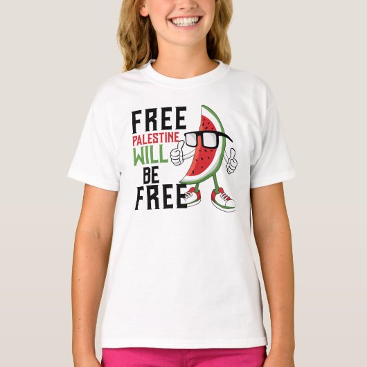 スイカパレスティナフフリーダム Tシャツ (正面)