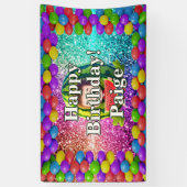 スイカパーソナライズされたキャラクター誕生日バナー 横断幕 (縦)