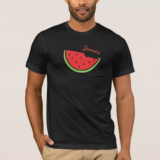 スイカパーソナライズされたサマーTシャツ Tシャツ (正面)