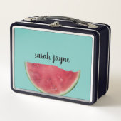 スイカパーソナライズされたスライス金弁当 メタルランチボックス (正面)