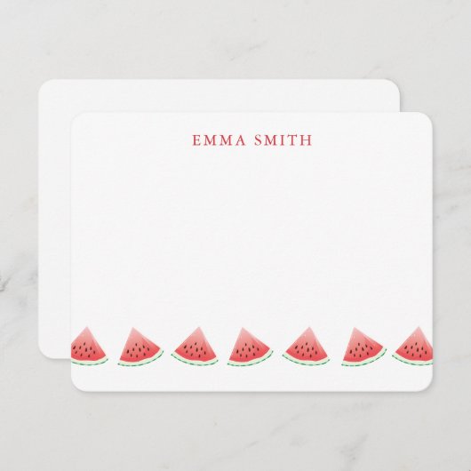 スイカパーソナライズされたノートカード ノートカード (正面/裏面)
