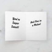 スイカパーソナライズされたバルーンハッピーバースデー カード (内部)