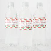 スイカパーソナライズされたパターン夏パーティー ペットボトルラベル (ボトル)