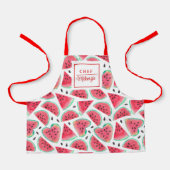 スイカパーソナライズされたパターン子供のエプロン エプロン (正面)