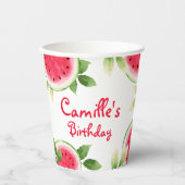 スイカパーソナライズされた誕生日紙カップ 紙コップ (正面)