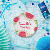 スイカパーソナライズされた誕生日 ペーパープレート (パーティー)