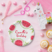 スイカパーソナライズされた誕生日 ペーパープレート (パーティー)
