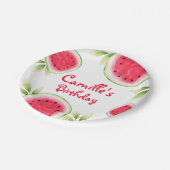 スイカパーソナライズされた誕生日 ペーパープレート (アングル)