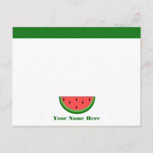 スイカパーソナライズで平らなNotecards 招待状