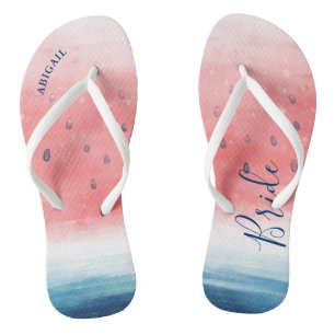 スイカビーチサンダル結婚パーティー花嫁サンダル ビーチサンダル