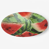 スイカピクニックパーティー9in ペーパープレート (アングル)