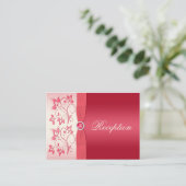 スイカピンクとアイボリーフローラエンクロージャカード エンクロージャーカード (スタンド正面)