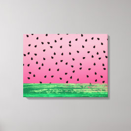スイカピンクグリーン キャンバスプリント