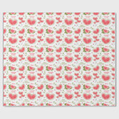 スイカピンクサマー誕生日ガールネーム文字 ラッピングペーパー (フラット)