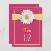 スイカピンクシャスタデイジーテーブルカード ポストカード (正面/裏面)