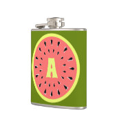 スイカピンクモノグラム フラスク (左)
