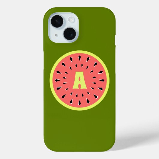 スイカピンク'モノグラム' Case-Mate iPhoneケース (裏面)