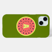 スイカピンク'モノグラム' Case-Mate iPhoneケース (裏面 (横))