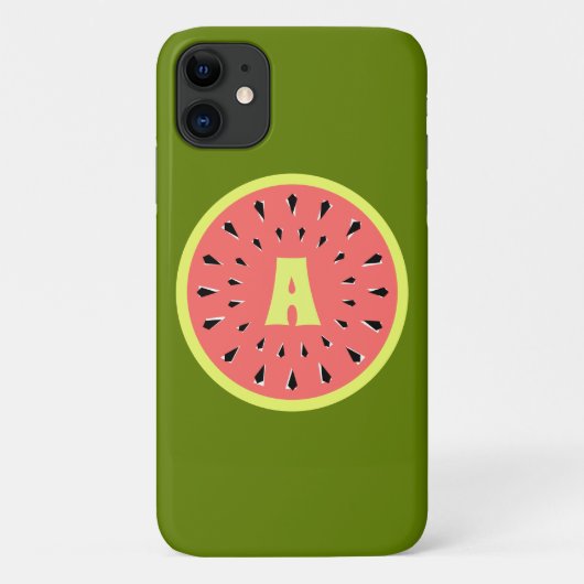 スイカピンク'モノグラム' iPhoneケース Case-Mate iPhoneケース (裏面)